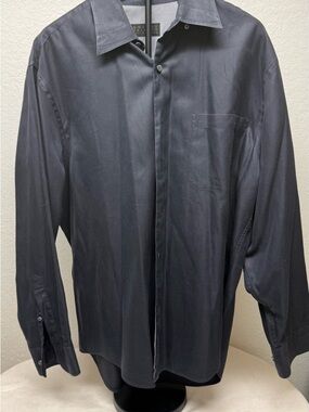 Robert Talbott Men's Casual Button-Down Shirt in Dark Navy